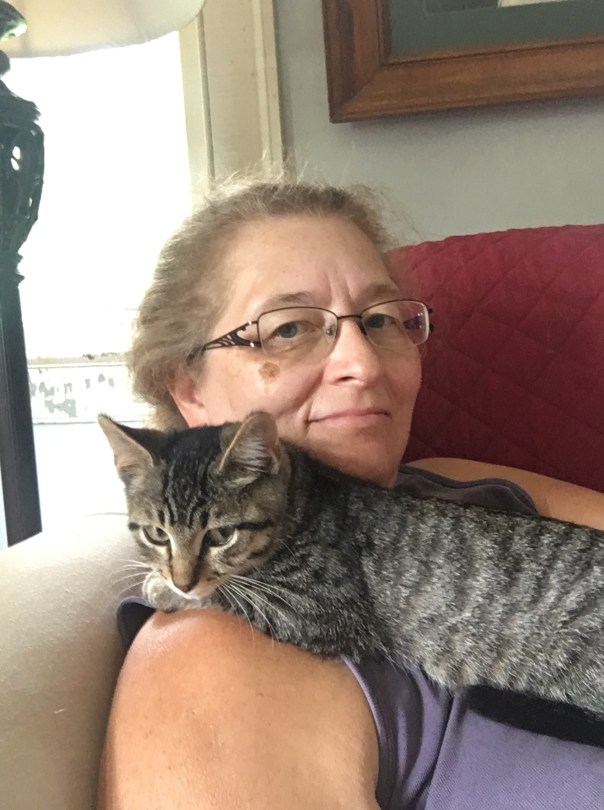 Hanging out with the kitten 